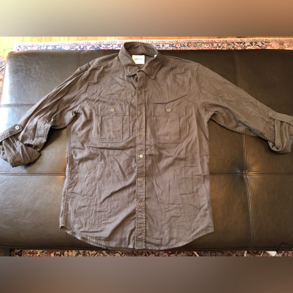 Batch Brand Men’s Primer Utility 100% Cotton Shirt Slate Gray Sz Medium